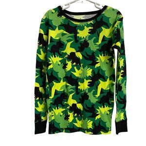 NWOT Circo Dinosaurs Cotton Pajama Top Size 10 Kids Green Black Long Sleeve